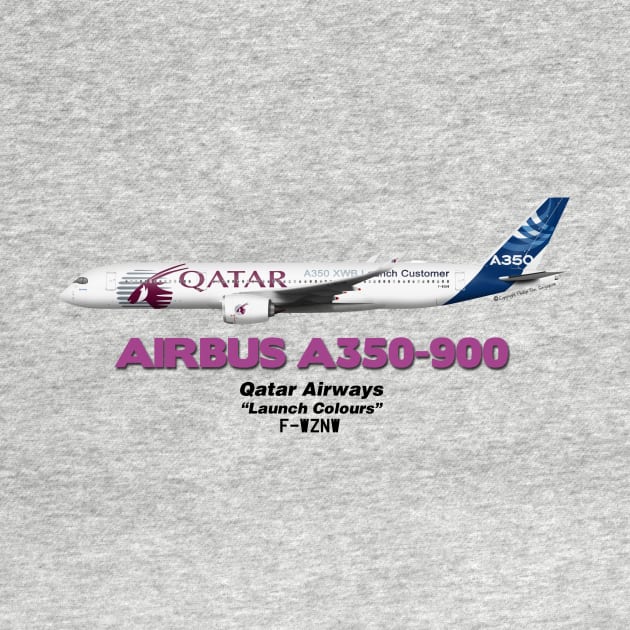 Airbus A350-900 - Qatar Airways "Launch Colours" by TheArtofFlying